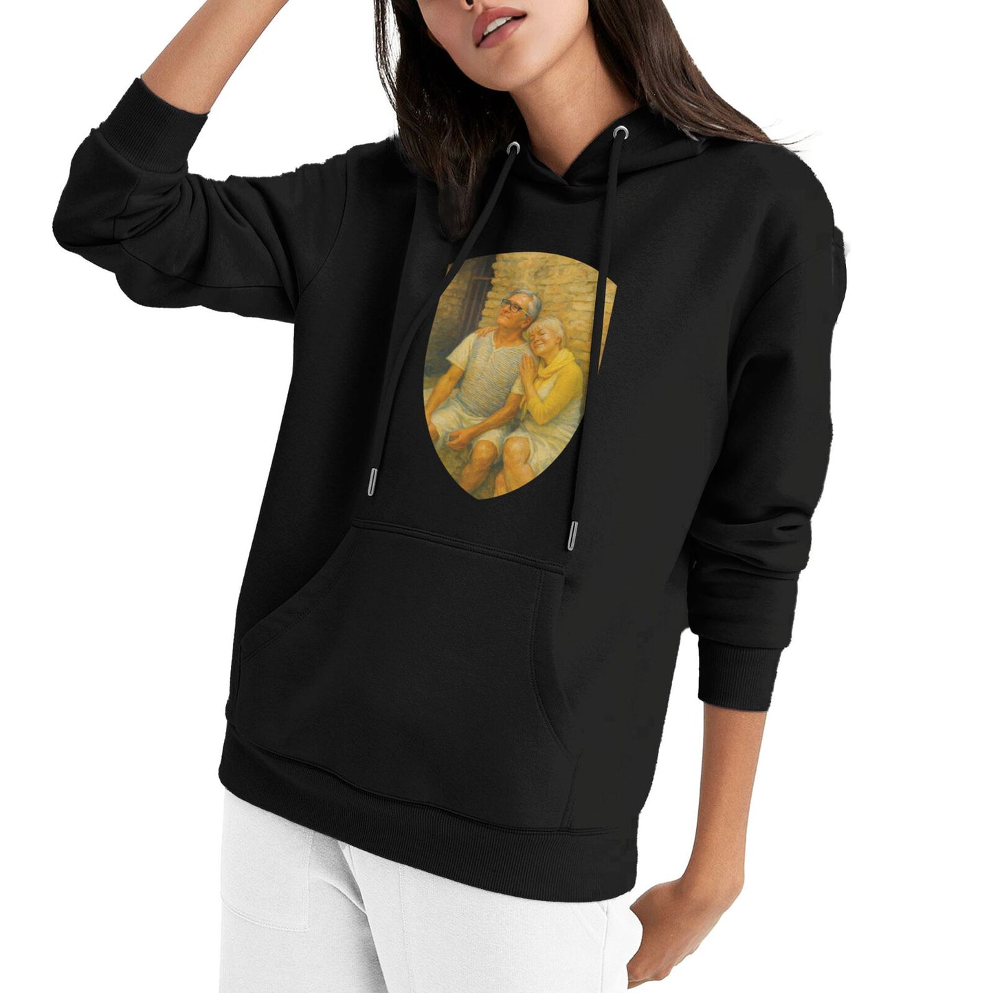 Personalized Couples Gift Guardian Women Sweatshirt: Turn Your Photo into a Custom Painting Art