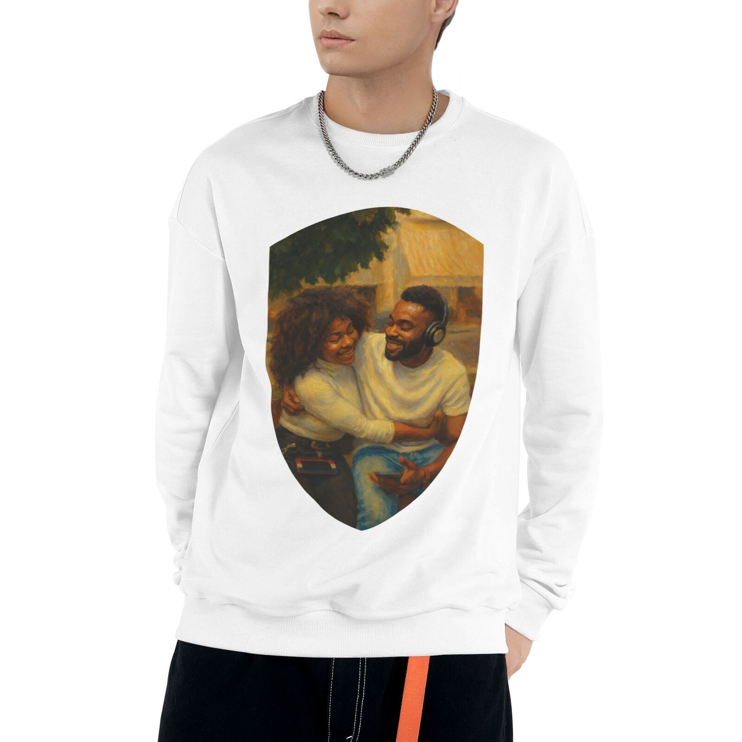 Personalized Couples Gift Guardian Sweatshirt: Turn Your Photo into a Custom Painting Art