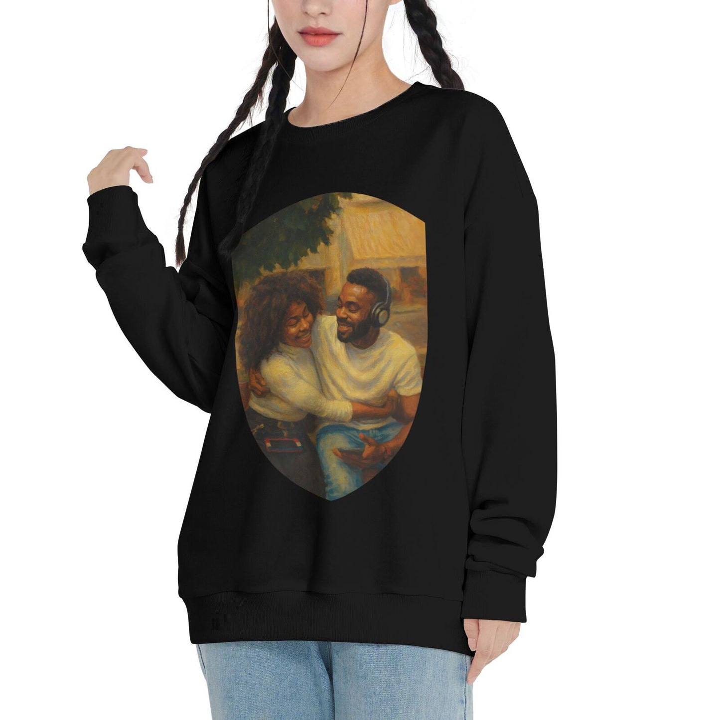 Personalized Couples Gift Guardian Sweatshirt: Turn Your Photo into a Custom Painting Art