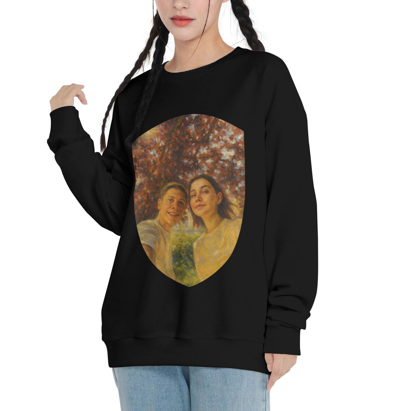 Personalized Couples Gift Guardian Sweatshirt: Turn Your Photo into a Custom Painting Art
