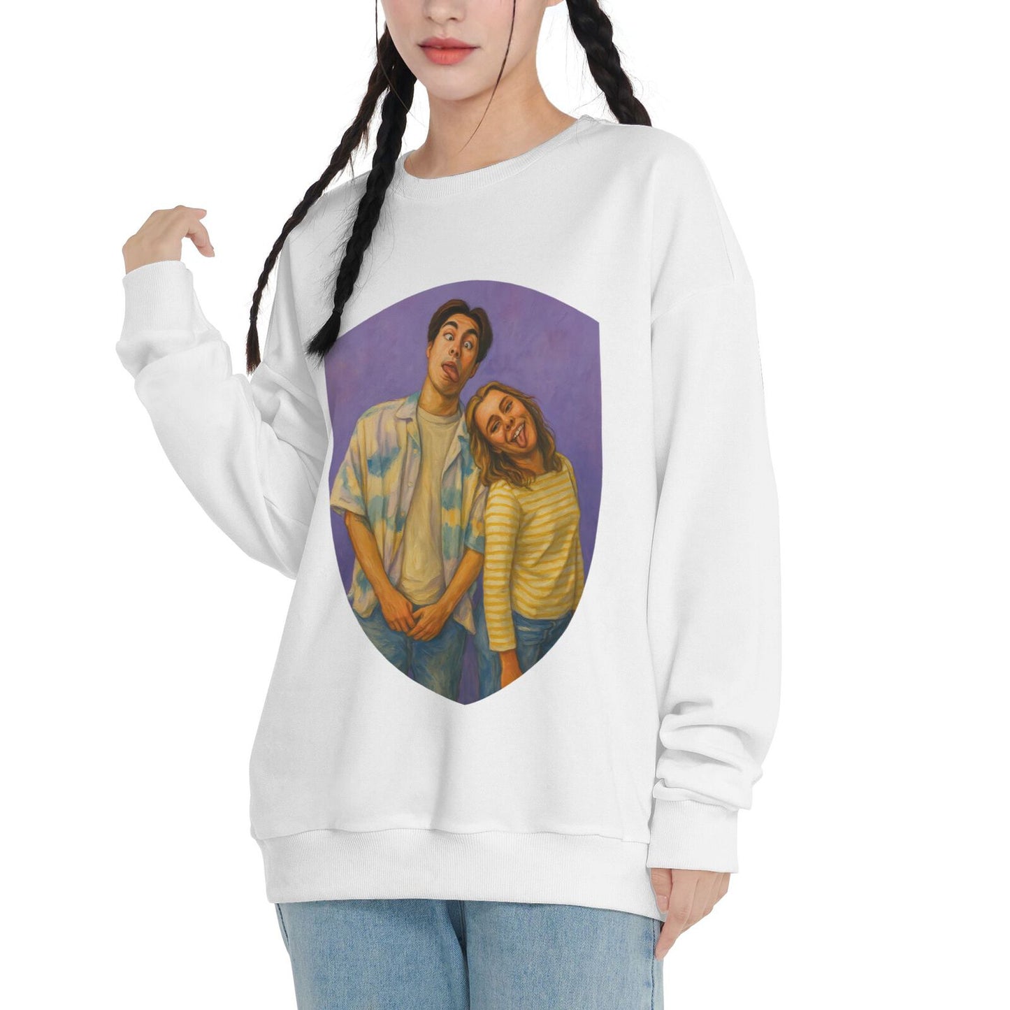 Personalized Couples Gift Guardian Sweatshirt: Turn Your Photo into a Custom Painting Art