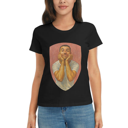 Personalized Couples Gift Guardian Women T-shirt: Turn Your Photo into a Custom Painting Art