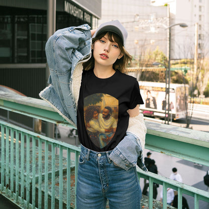 Personalized Couples Gift Guardian Women T-shirt: Turn Your Photo into a Custom Painting Art