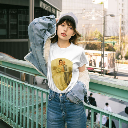 Personalized Couples Gift Guardian Women T-shirt: Turn Your Photo into a Custom Painting Art