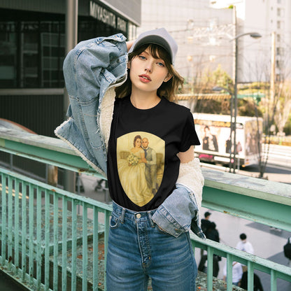 Personalized Couples Gift Guardian Women T-shirt: Turn Your Photo into a Custom Painting Art