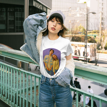 Personalized Couples Gift Guardian Women T-shirt: Turn Your Photo into a Custom Painting Art