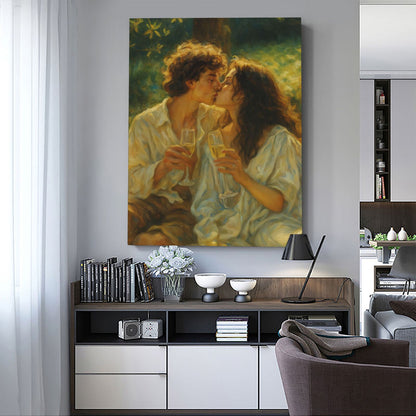 Personalized Couples Gift Guardian Canvas: Turn Your Photo into a Custom Painting Art