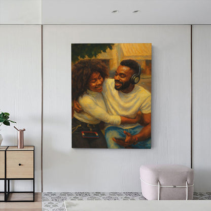 Personalized Couples Gift Guardian Canvas: Turn Your Photo into a Custom Painting Art