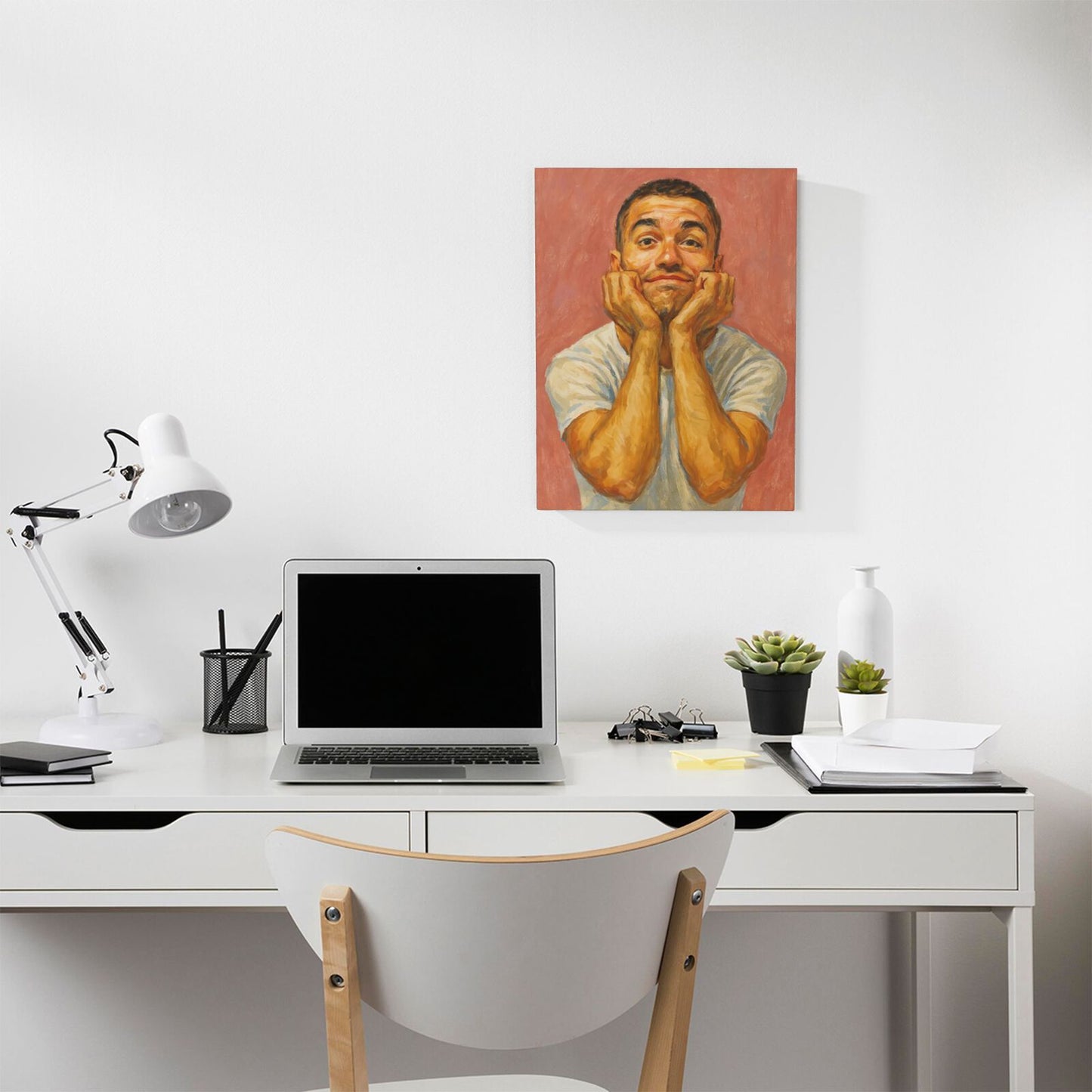 Personalized Couples Gift Guardian Canvas: Turn Your Photo into a Custom Painting Art