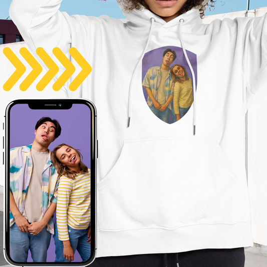 Personalized Couples Gift Guardian Women Sweatshirt: Turn Your Photo into a Custom Painting Art